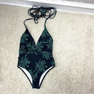 SHEIN one piece leaf print swimsuit